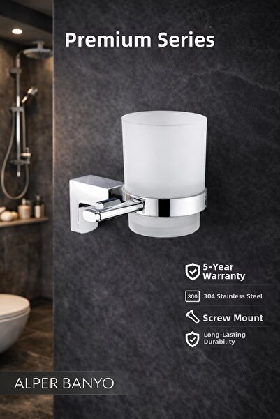 Alper Banyo Υψηλής ποιότητας θήκη οδοντόβουρτσας Chrome F1 Model |   Αξεσουάρ...