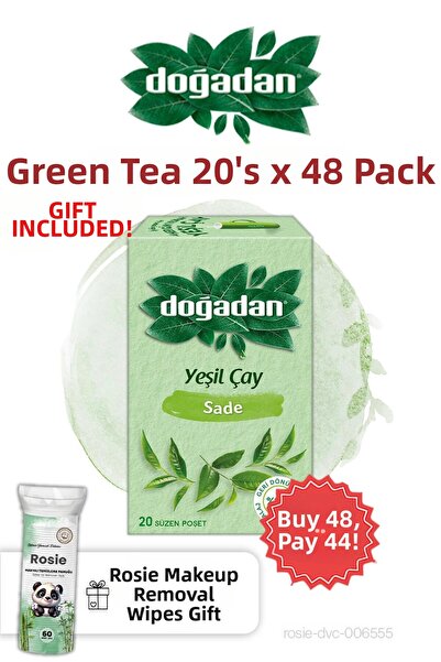 Doğadan اشتري 48 واحصل على 44 مجانًا شاي أخضر 20 عبوة وروزي