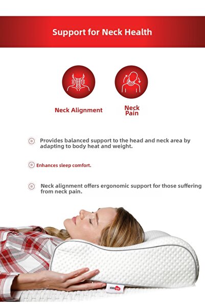Visko Love Therapy Double-m, Orthopedic Visco Pillow with Neck Support