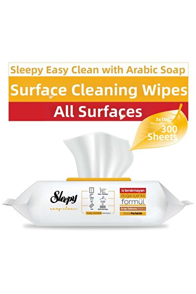 Sleepy منشفة تنظيف الأسطح المضافة بالصابون سهلة التنظيف 100x3