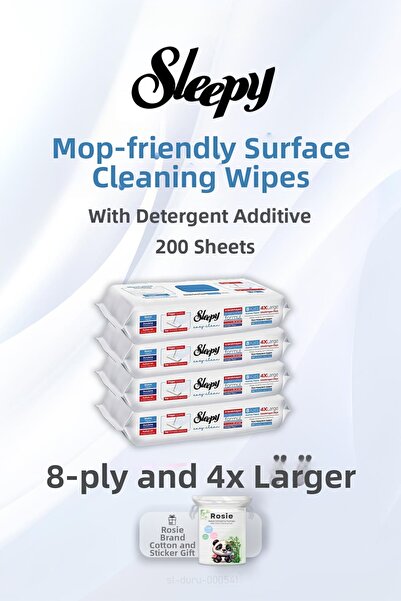 Sleepy منشفة تنظيف الأسطح المضاف إليها مبيض الغسيل 50×4 وروزي
