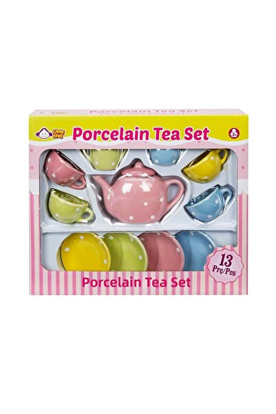 TOYFEST طقم شاي بورسلين صنمان 13 قطعة