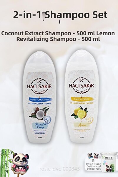 Hacı Şakir Coconut and Lemon Shampoo - 500 ml ROSIE