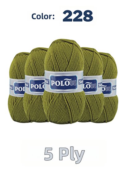 Polosu (5 Pieces) Siesta Soft - Scarf Vest Sweater Hand Knitting Yarn - 228 L...