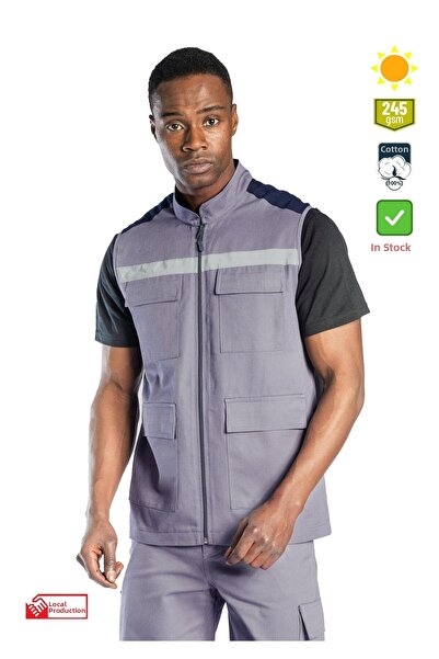 Frekans İş Güvenliği İş Kıyafetleri Safesawa Oscarthin Summer Vest Gray 2121
