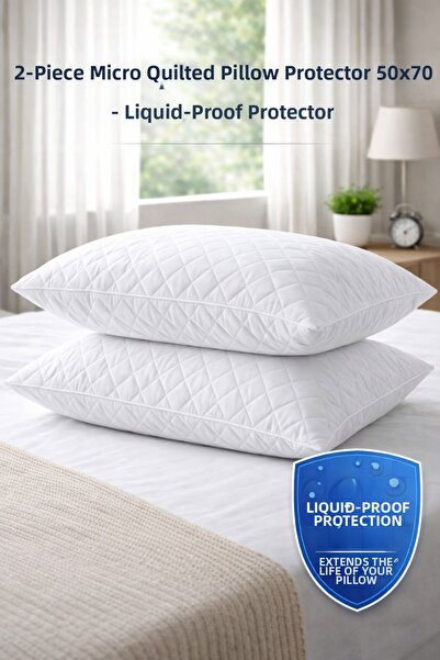 MUK's Σετ 2 μαξιλαροθηκών 50x70 – Μικροκαπιτονέ, Αδιάβροχο & Προστατευτικό