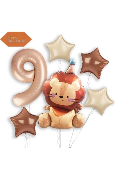 ÇITIPITISTORE مجموعة بالونات عيد الميلاد اللطيفة على شكل أسد من الفويل