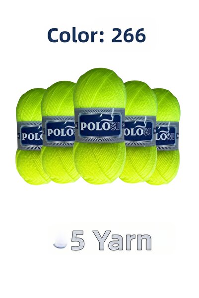 Polosu (5 Pieces) Siesta Soft - Scarf Vest Sweater Hand Knitting Yarn - 266 P...