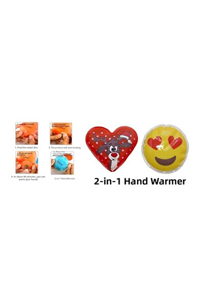 Bosphorus Heart Emoji Red Deer Pocket Stove, Hand Warmer, Two Hot Water Bags ...