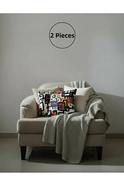 NDC HOME Πολύχρωμο Διακοσμητικό Μαξιλάρι με Αφηρημένα Σχέδια – Μοντέρνο Γεωμε...