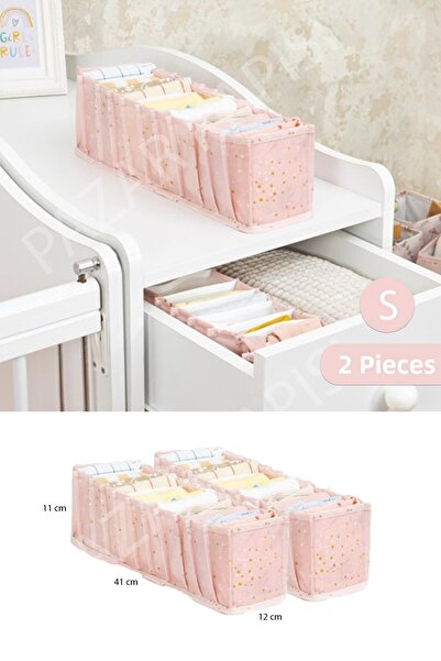 Pazar Kapısı 2 Piese Baby Baby Room Organizator Sertar Acordeon Roz Marime S