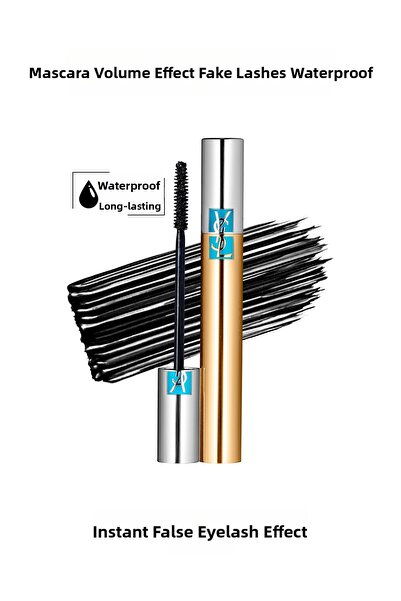 Yves Saint Laurent Volumizing and Effective 01 Charcoal Black Mascara with Wa...