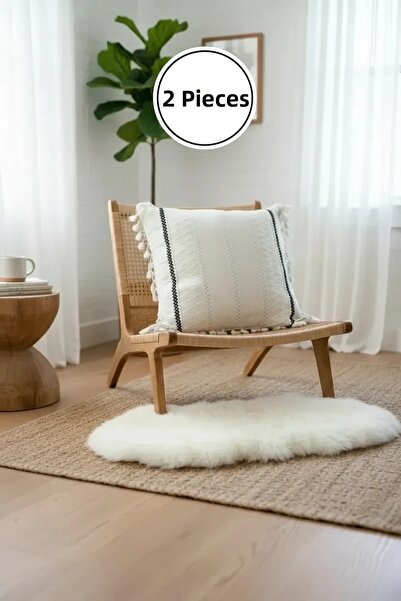 NDC HOME Κάλυμμα μαξιλαριού με ριχτάρι κρέμα μονό λινό δαντέλα ειδικής σχεδία...