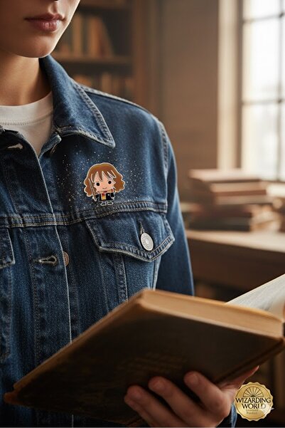 TOYFEST دبوس هاري بوتر هيرميون غرینجر، شارة معدنية مرخصة للحقائب، إكسسوار هوج...