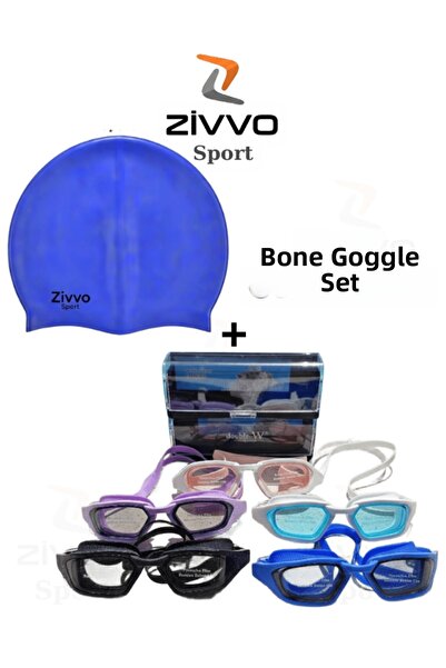Zivvo مجموعة نظارات السباحة الفاخرة للشباب/البالغين، نظارات السباحة + قبعة سب...