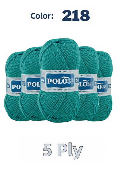 Polosu (5 Pieces) Siesta Soft - Scarf Vest Sweater Hand Knitting Yarn - 218 T...