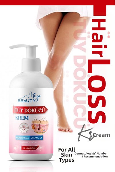 Miya Beauty Hair Removal Cream Permanent Solution Hair Removal Hair Reducing Cream for Women Men Arms Legs Body 250ml