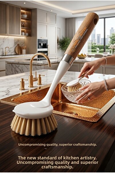 Transformacion Shari Solid Wood Strappy Bristol Bristle Professional Sink & D...