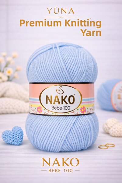 NAKO Bebe 100 Non-Pilling Knitting Yarn 23070 Blue