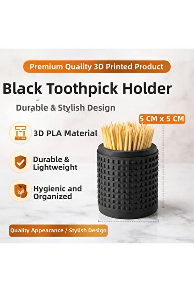 StudioAslanDesign Modern 3D Printing Toothpick Holder |   Decorative Desktop ...
