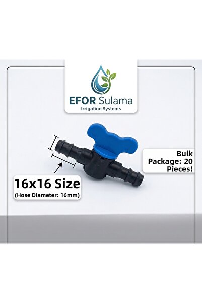 EFOR Sulama Βαλβίδα άρδευσης με σταγόνες 16x16 mm - Συμβατή με σωλήνα 16mm (2...