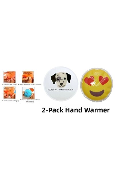 Bosphorus Heart Emoji, Dog Pocket Warmer, Hand Warmer, 2 Pcs Hot Water Bags P...