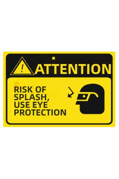 HiperAD Reklam There Is a Risk of Burr and Glazing, Use Glasses Dekota Printi...