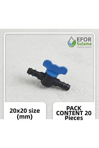 EFOR Sulama 20x20 мм Клапан за капково напояване - Съвместим с 20мм маркуч (2...