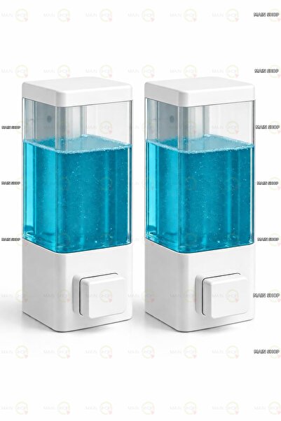 MAİN SHOP 2 قطعة موزع صابون سائل يدوي قابل للتعبئة سعة 350 مل يُثبت على الحائ...