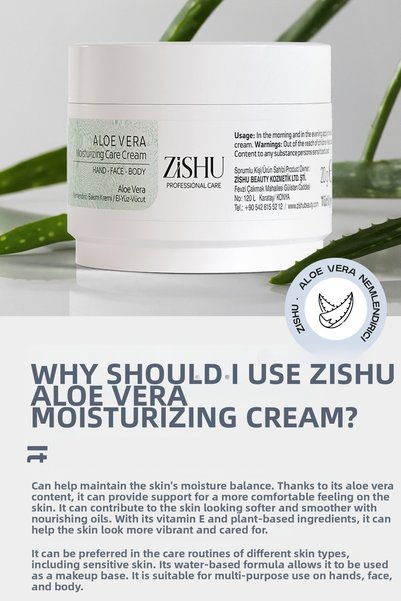 ZİSHU Aloe Vera Moisturizing Cream – Hand, Face and Body 20 ml