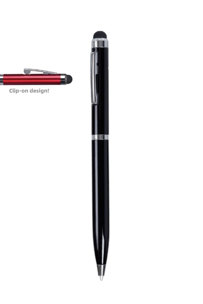 PULKO Promosyon قلم حبر جاف كليب موشن، أسود لامع