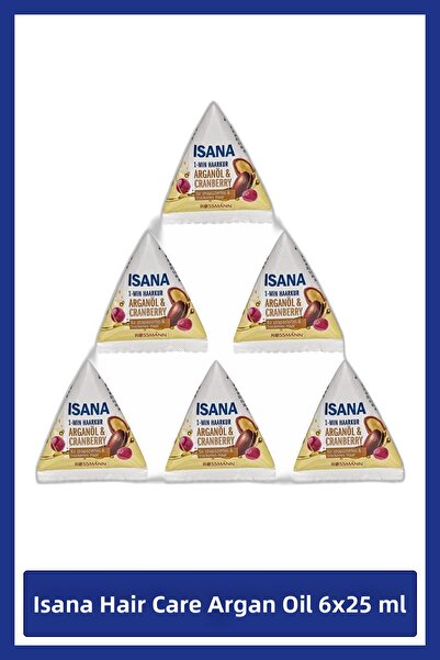 ISANA علاج العناية بالشعر بزيت الأرغان من روسمان - 25 مل × 6 قطع