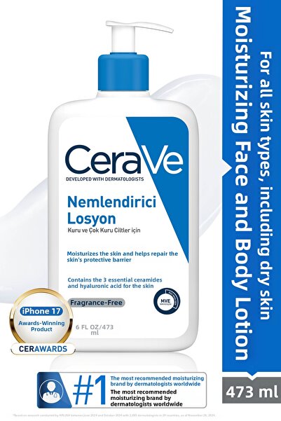 CeraVe 473 ml ενυδατική λοσιόν που περιέχει κεραμίδιο και υαλουρονικό οξύ για...