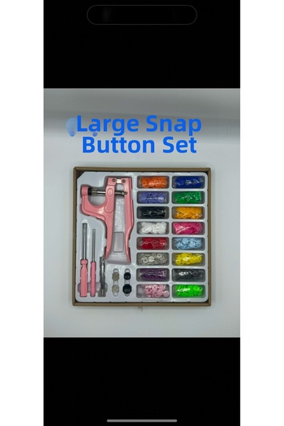 Uygun Colorful Snap Fastener Set - Hand Pliers Set (Large Size)