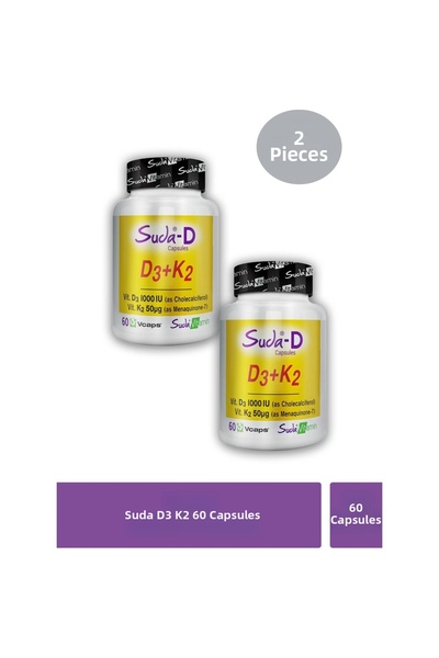 Suda Vitamin D3 K2 60 Capsules X 2 Pieces