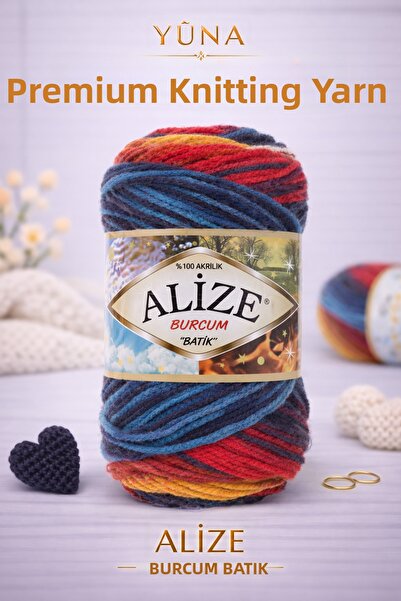 Alize Burcum Batik Knitting Yarn for Babies Scarf Beanie Ba Blanket Rgü Yarn ...