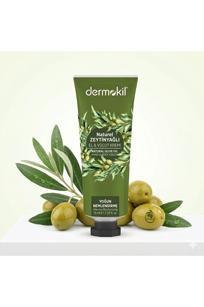 Dermokil Natural Olive Oil Hand and Body Cream 75ml