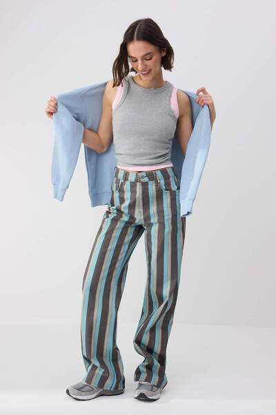 Trendyol Collection Gray Melange Fitted/Body-Fitting Thick Strap Sleeveless R...