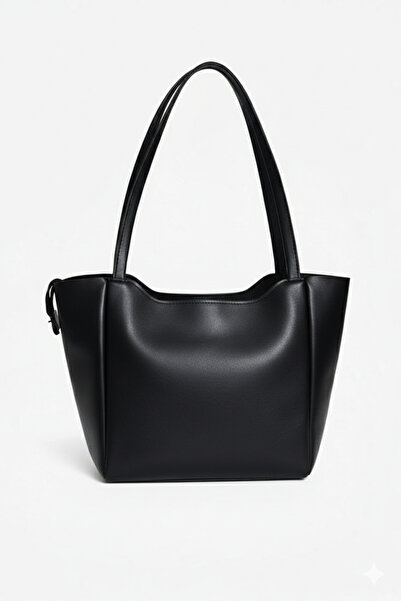 Esse "Siyah Geniş İç Hacimli Kadın Omuz Çantası - Günlük Şık ve Fonksiyonel T...