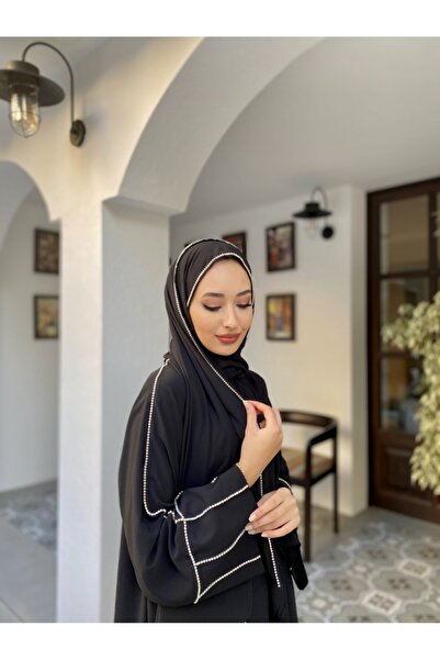 BYAYSEKORKUT Dubai Stil Taşlı Abaya
