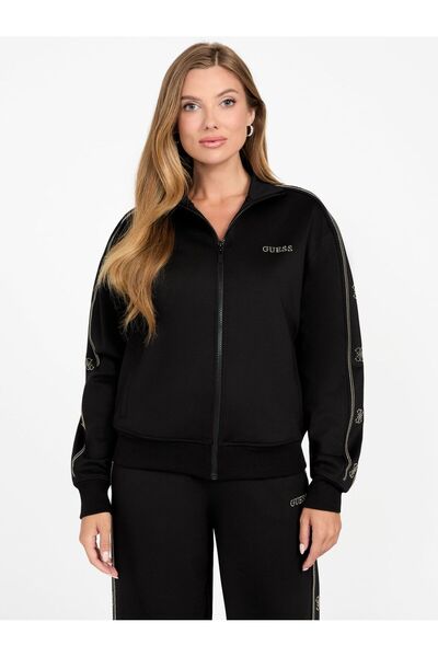 Guess سويت شيرت بسحاب كامل وشعار