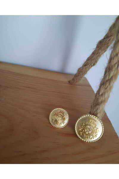 İMREN AKSESUAR أزرار بليزر بحزام ذهبي فاتح - 2.5 سم، عبوة واحدة 6 قطع