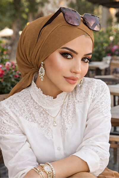 Aişe tesettür قبعة سباحة بحزام متقاطع من كاميل - قبعة سباحة