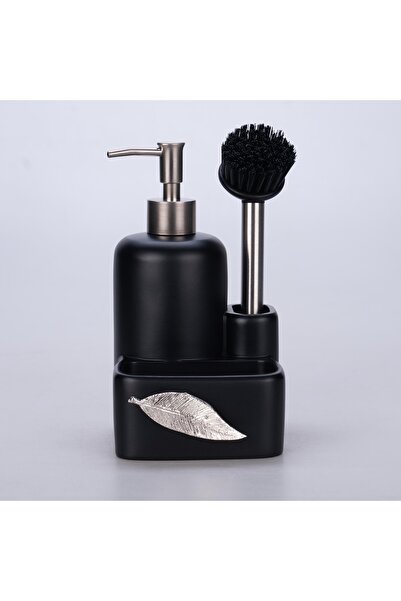 Selim Държач за течна гъба за четка за листа, черно-сребристо