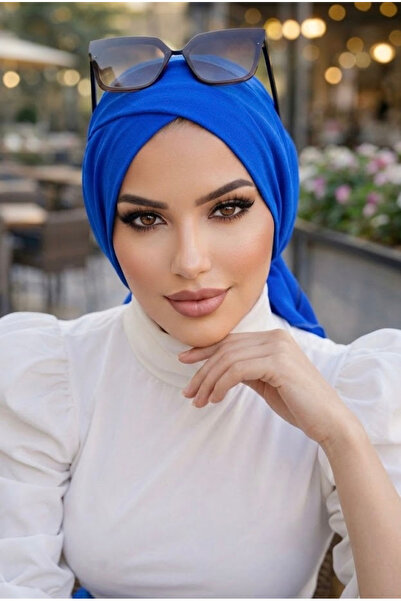 Aişe tesettür Saks Plavi Križ Kost