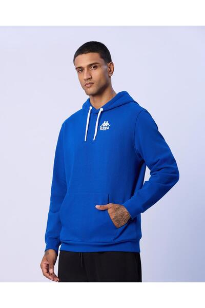 Kappa Oliver Erkek Mavi Regular Hoodie
