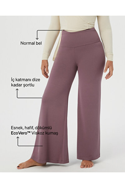 Ayma Active Pantaloni de yoga liliac cu pantaloni scurți Pantaloni de yoga su...