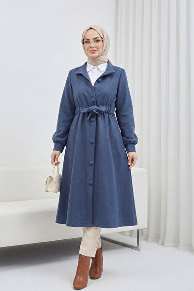 HİJABAYA Παλτό με κουμπιά με κορδόνι στη μέση