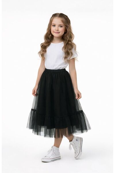 Ceylin Fashion Devojčica Anđeo Postavljeno Dvostruka Suknja iz Snova Til Koma...