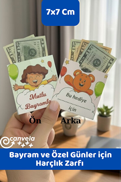 CANVELA 10 Adet Çocuklar için Bayram ve Özel Günler Harçlık Para Zarfı